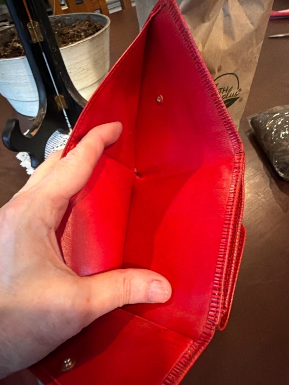 Louis Vuitton Red Epi Leather Compact Wallet with LV Emboss - Picture 6 of 7